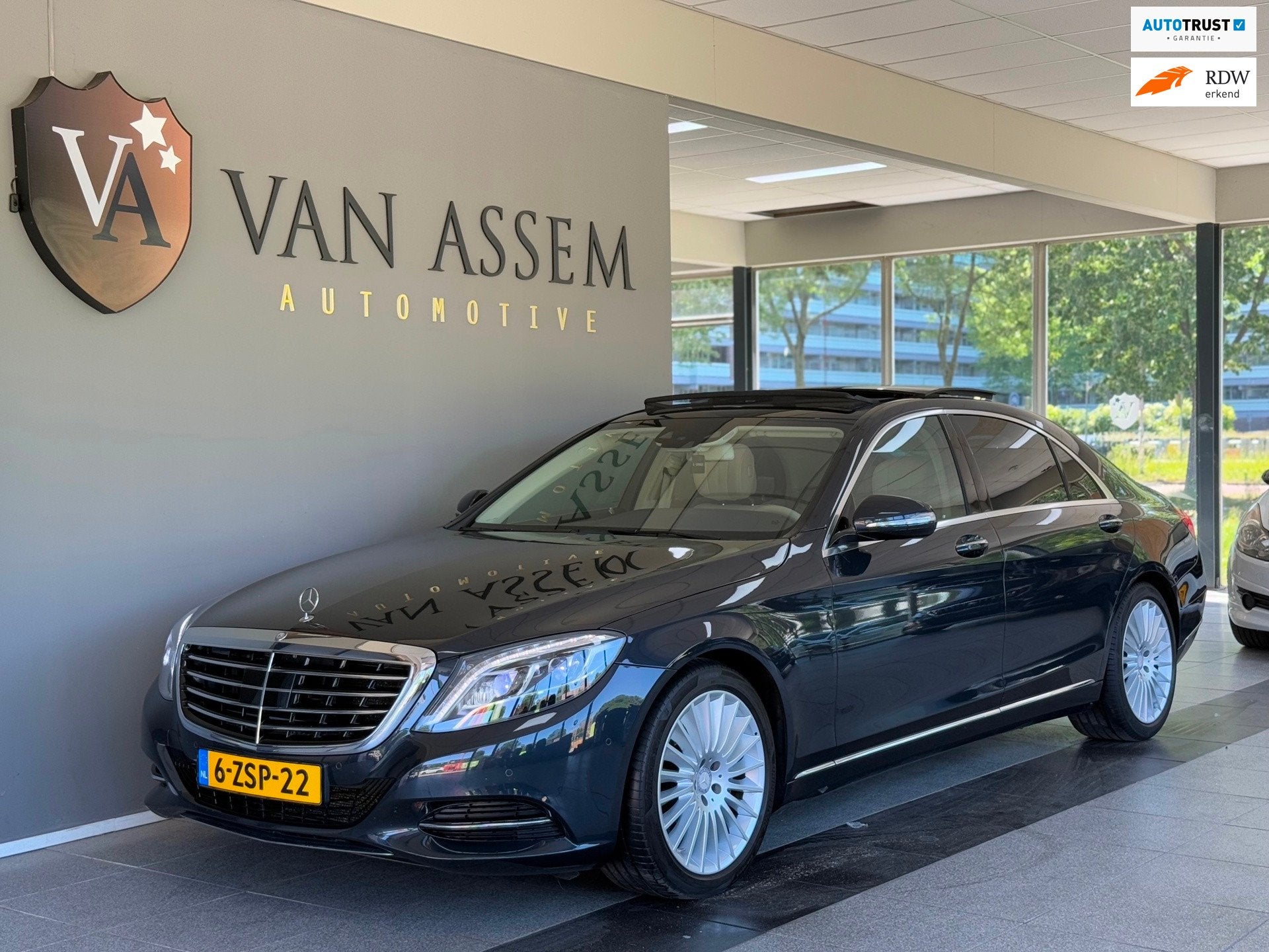 Mercedes-Benz S-klasse 400 HYBRID Lang Prestige|Soft close, Achterwielaandrijving, Gebruikt, Blauw, Bedrijf