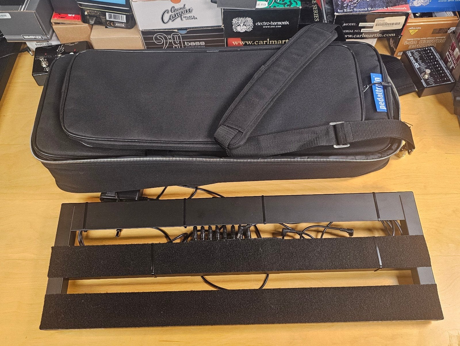 Pedaltrain Metro 24 met Fazley PBP-02 voeding en tas, Overige typen, Onbekend, Ophalen of Verzenden, Zo goed als nieuw