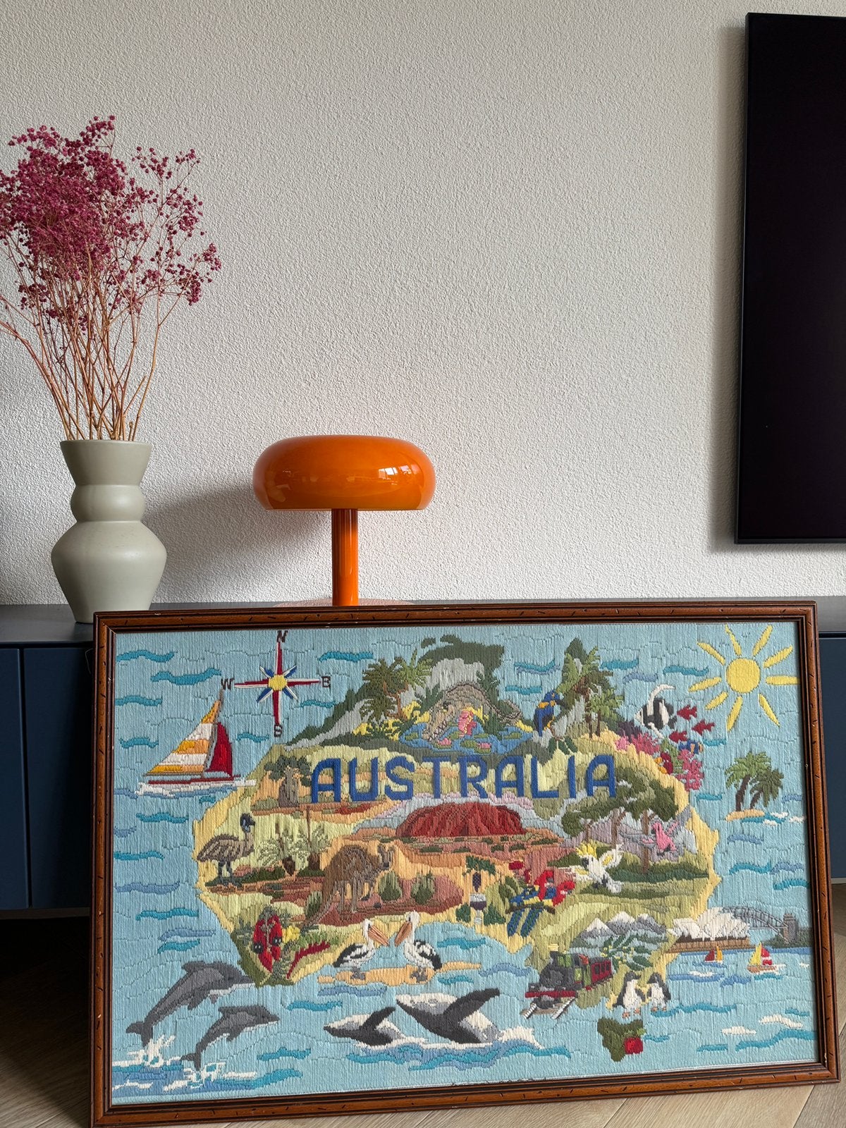 Geborduurd Australië schilderij / kunst / geborduurd, Ophalen