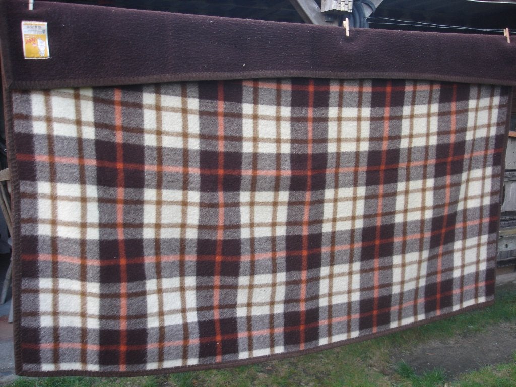 wollen deken 1 pers,, Ophalen, Gebruikt, Eenpersoons, Bruin
