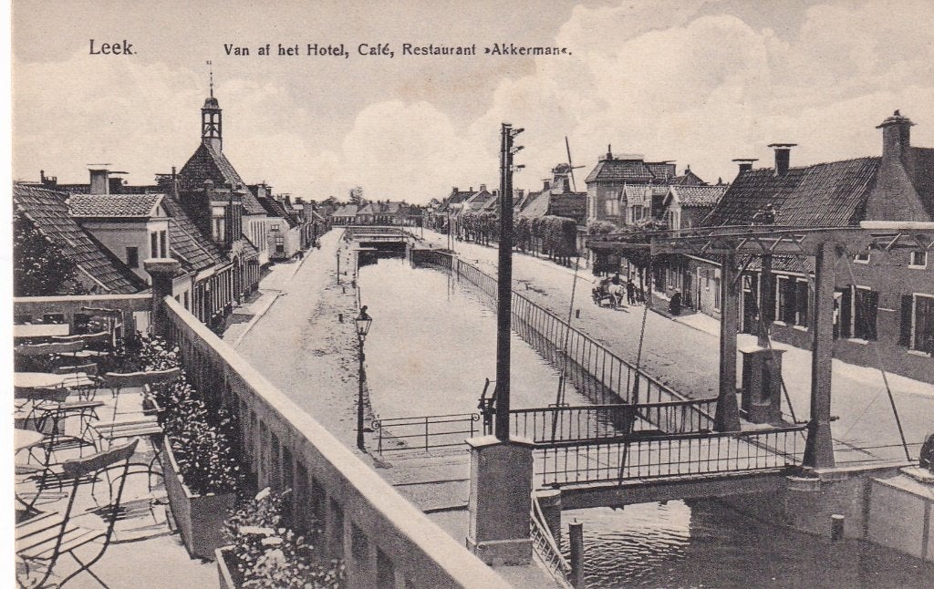 Ansichtkaart Leek - Hotel, Café, Restaurant Akkerman, Ophalen of Verzenden, Voor 1920, Ongelopen, Groningen