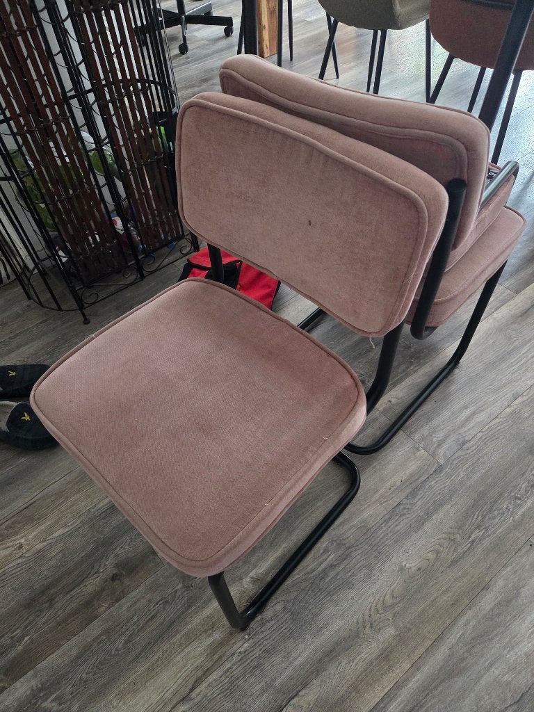 Stoelen zachtroze, Huis en Inrichting, Stoelen, Ophalen, Gebruikt, Overige kleuren, Stof