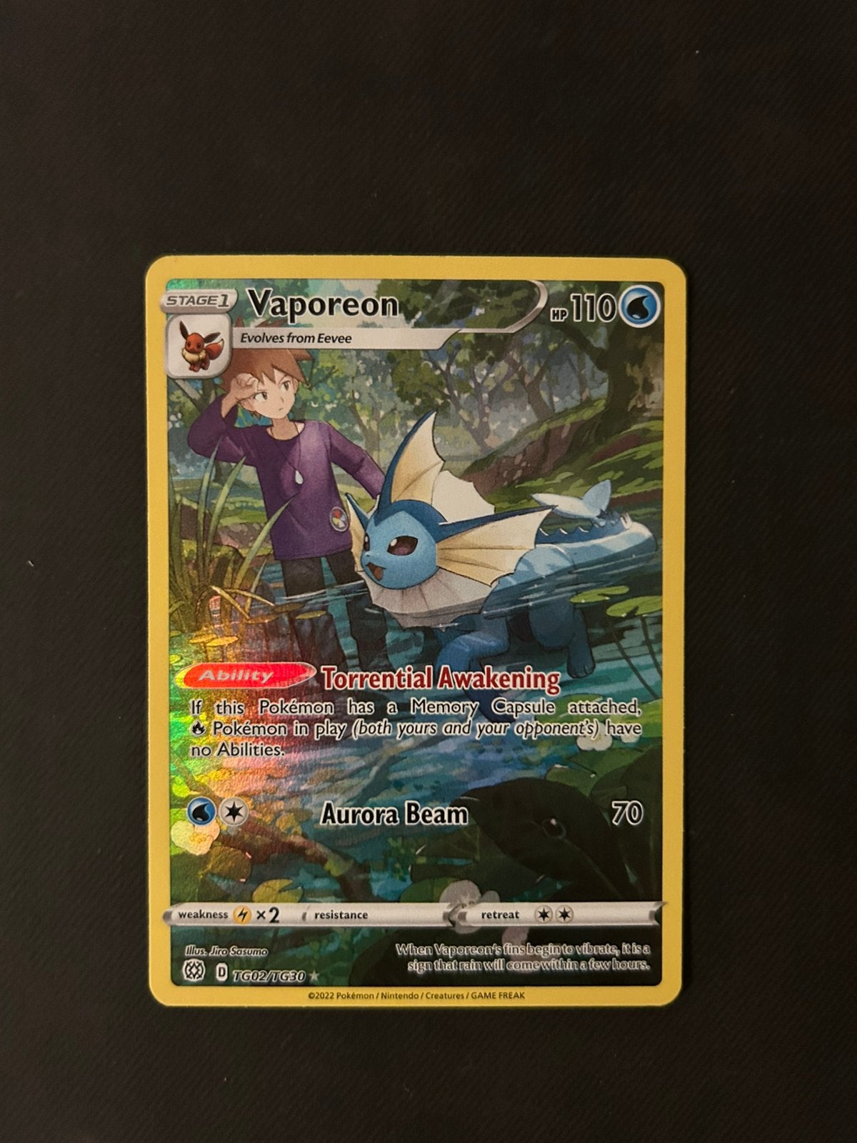 Vaporeon TG02, Ophalen of Verzenden, Nieuw, Losse kaart, Foil