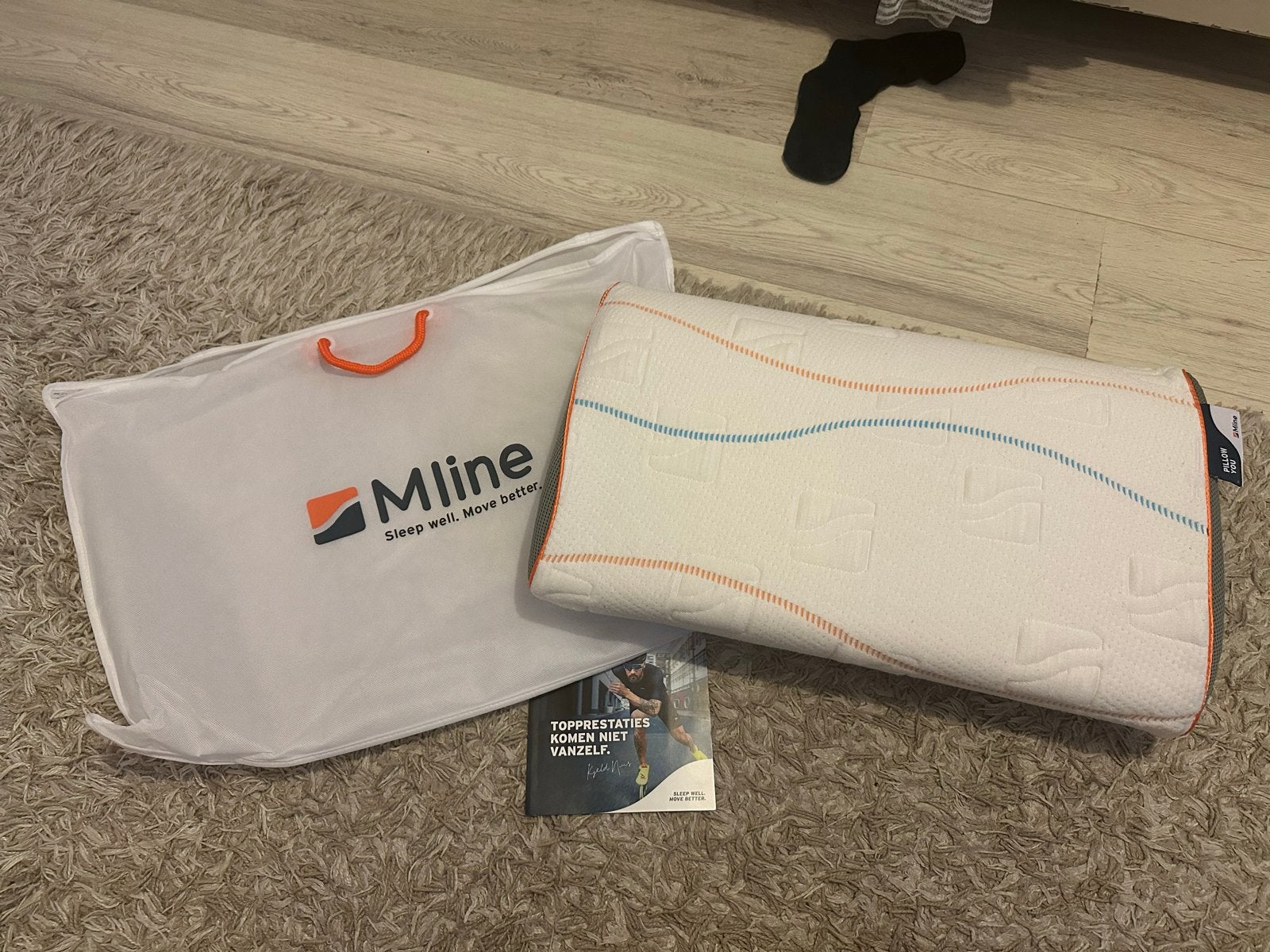 Mline Pillow You hoofdkussen - Zelden gebruikt, Eenpersoons, Wit, Ophalen of Verzenden, Zo goed als nieuw