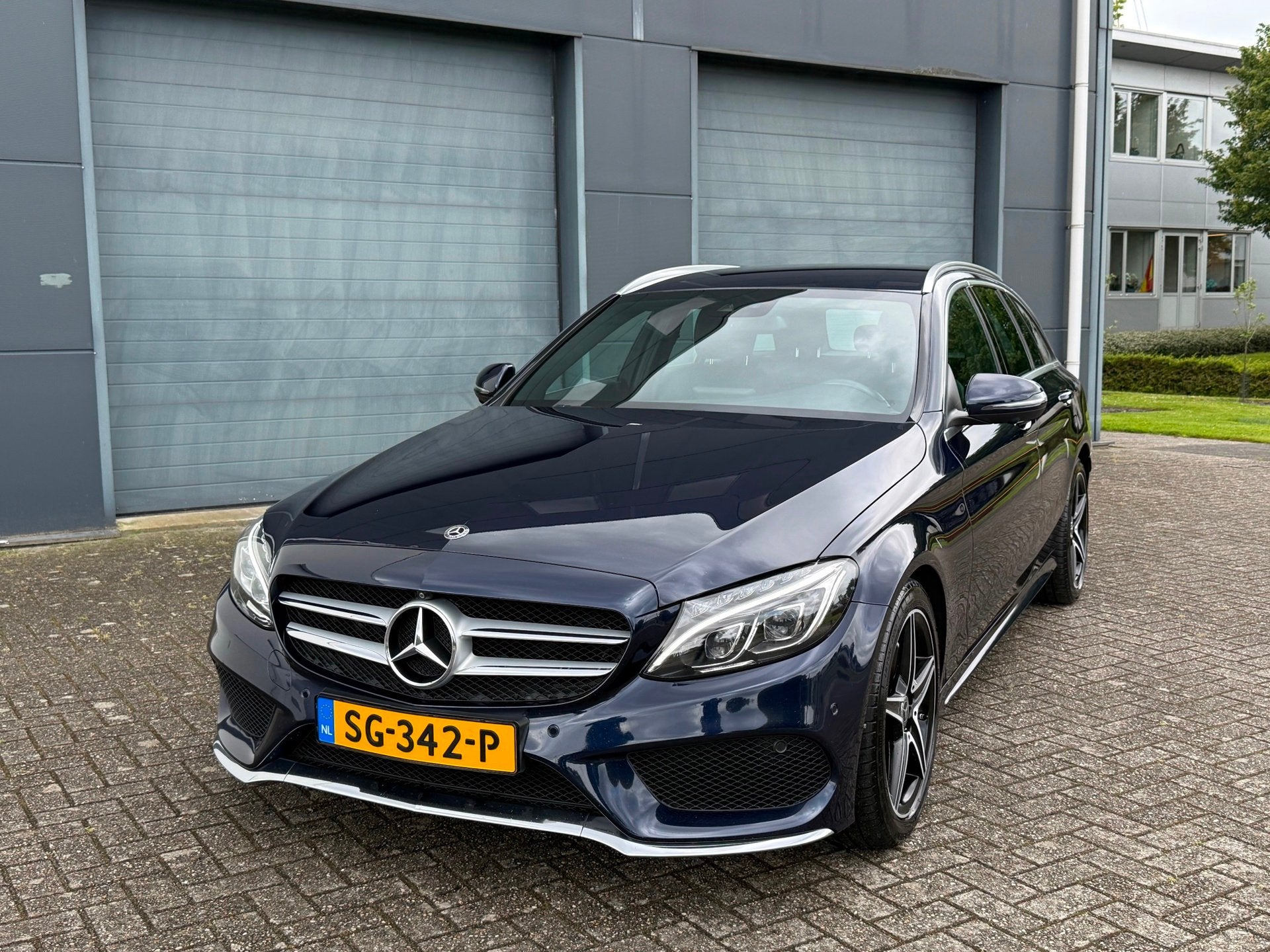 Mercedes-Benz C-klasse Estate 180 AMG- Line Memory elec stoe, Automaat, Achterwielaandrijving, Blauw, C-Klasse