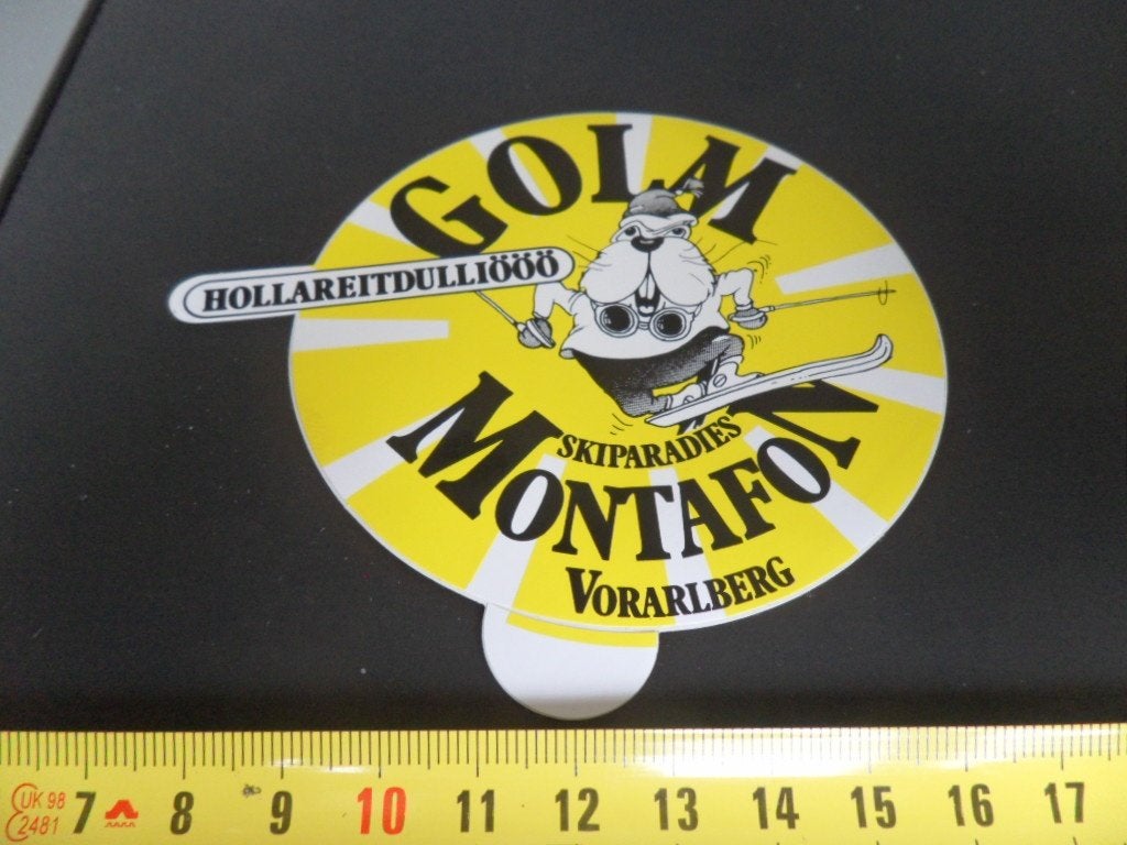 sticker Oosenrijk Voralberg GOLM skiparadies MONTAFON, Ophalen, Zo goed als nieuw