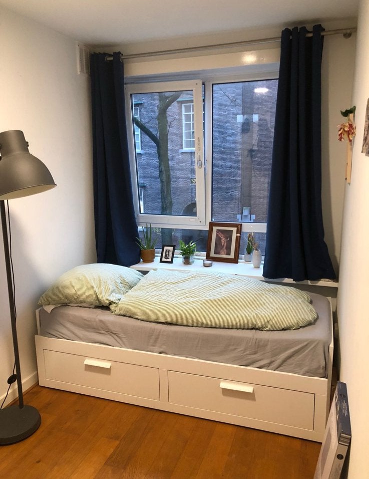IKEA Hemnes Bedbank met 2 lades - Wit, Ophalen, Gebruikt, Wit, Tweepersoons