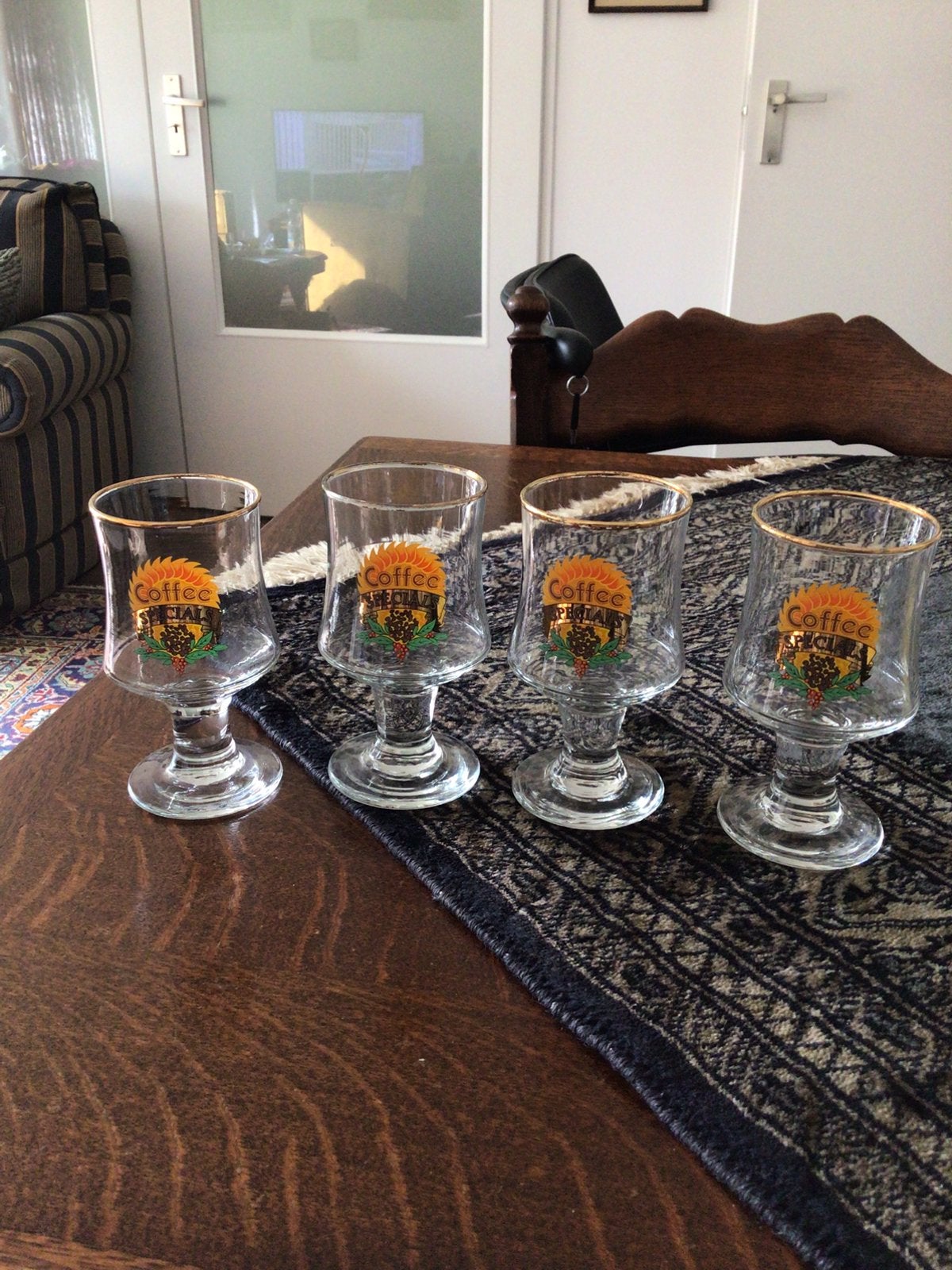 Vintage Irisch koffie glazen, Ophalen of Verzenden, Gebruikt, Overige typen