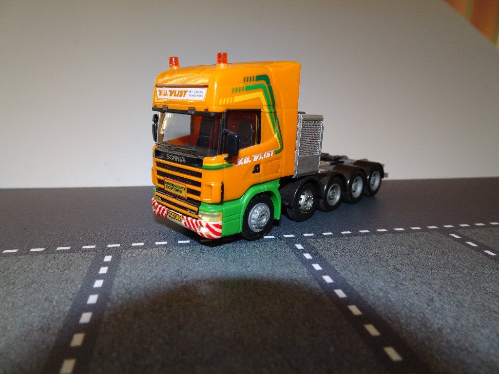 957 herpa scania 4 serie v.d.vlist code 3 5 asser 1:87 truck, Ophalen of Verzenden, Zo goed als nieuw, Bus of Vrachtwagen, Herpa