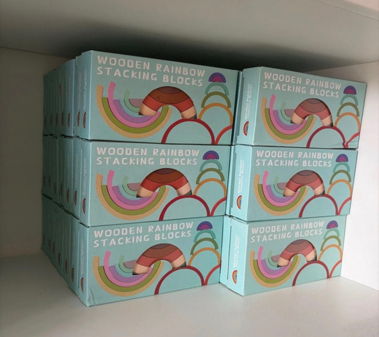 44 houten educatieve houten regenboogjes aangeboden, Ophalen of Verzenden, Nieuw