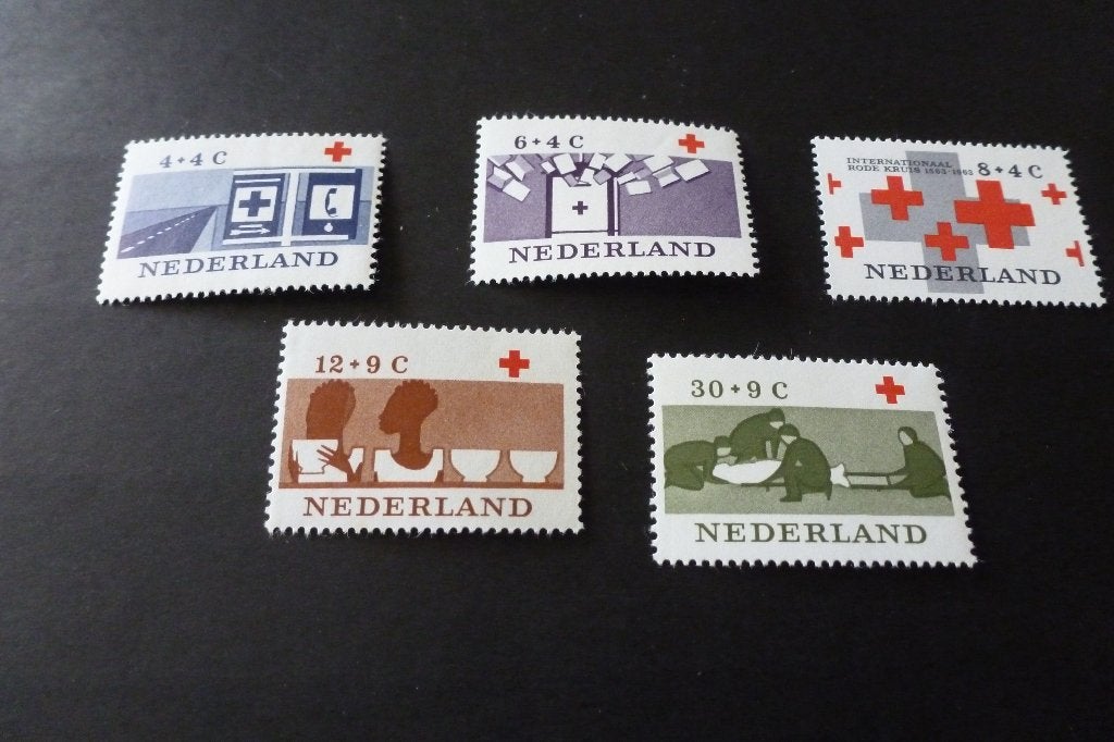 Compleet - Rode Kruis 5x 1963 postfris (p 57, Postzegels en Munten, Postzegels | Nederland, Ophalen of Verzenden, Na 1940, Postfris