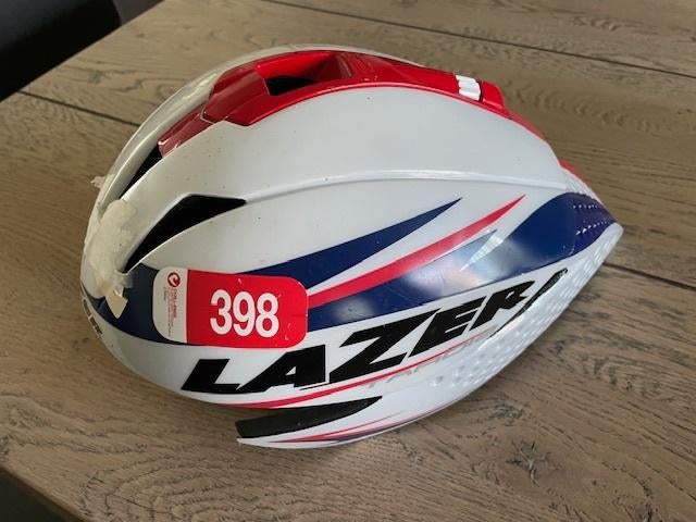 Tijdrithelm Lazer Tardiz Team 58-61CM 410Gr, Ophalen, Gebruikt, Helm