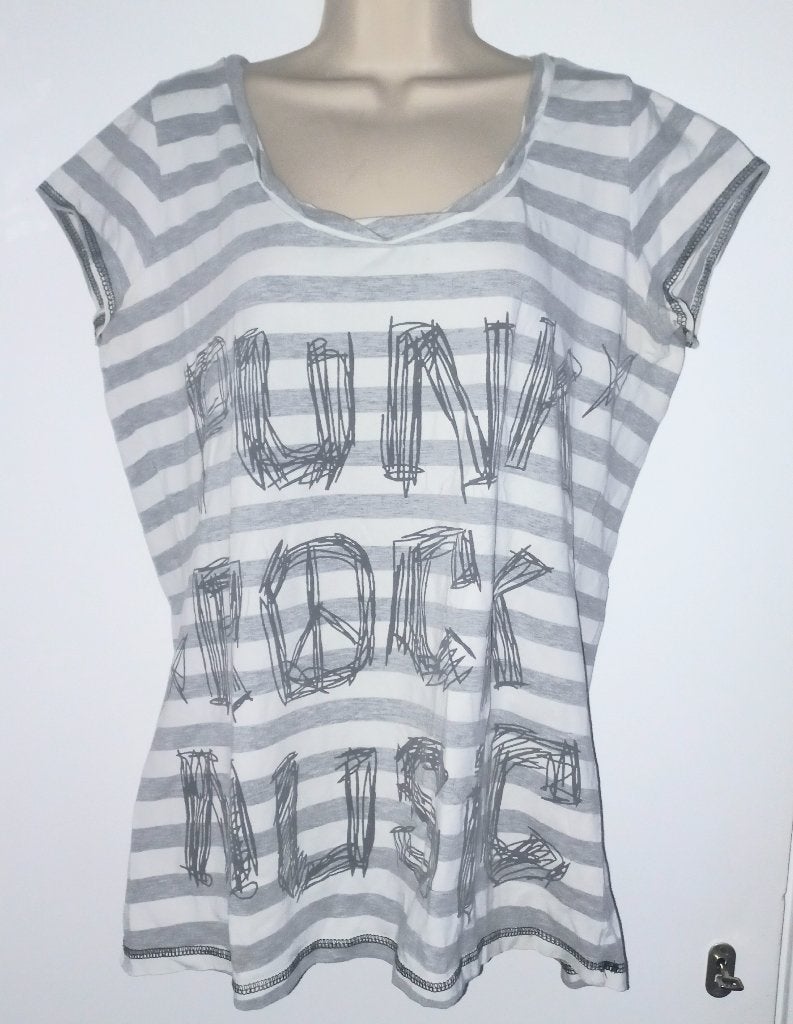 Miss Etam top maat 48, Kleding | Dames, Grote Maten, Ophalen of Verzenden, Zo goed als nieuw, Grijs, Shirt of Top
