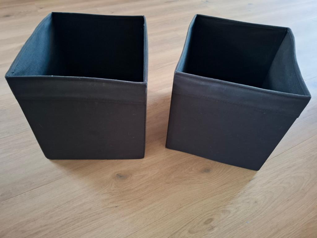 2x IKEA DRÖNA Opbergboxen Zwart - Perfect voor KALLAX, Ophalen of Verzenden, Gebruikt