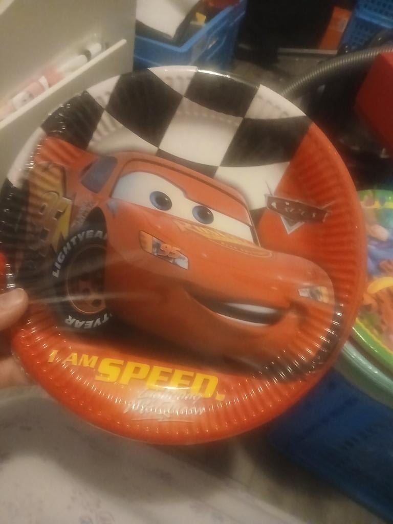 Nieuwe Cars Lightning McQueen Feestborden - 8 stuks, Ophalen, Nieuw, Feestartikel, Verjaardag