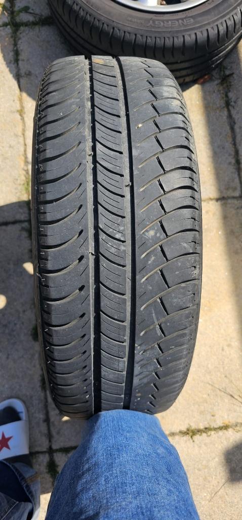 4x Opel Corsa 15 inch velgen banden, Gebruikt, 15 inch, Banden en Velgen, Personenwagen