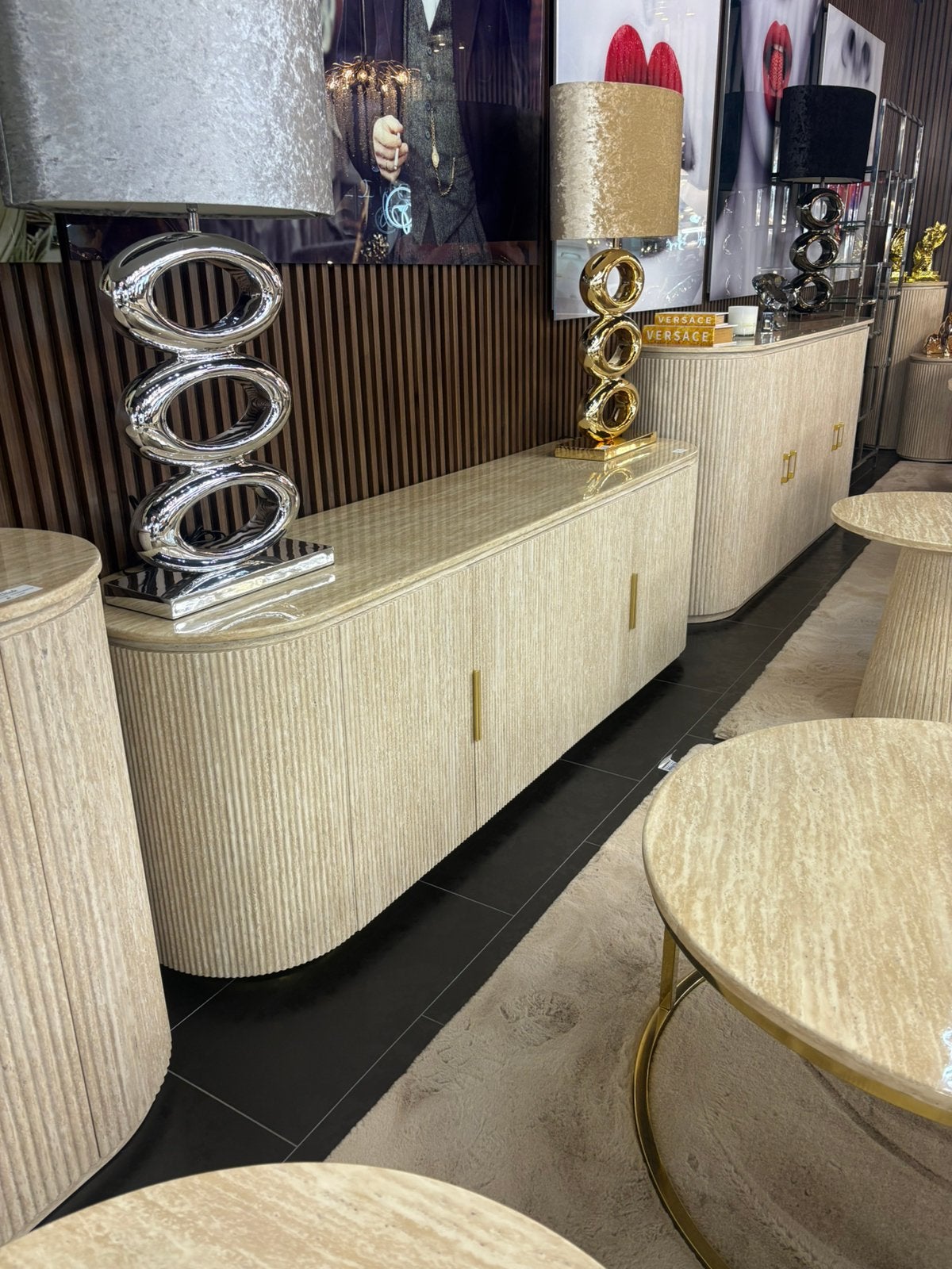 Japandi style dressoir nieuw 200 cm meubels kast tafels, Huis en Inrichting, Ophalen, Minder dan 50 cm, Nieuw, Met lade(s)