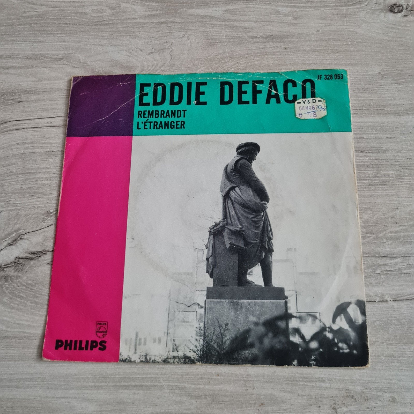 Eddie Defacq - Rembrandt / L'Étranger (Philips 45 toeren), Gebruikt, 7 inch, EP, Jazz en Blues