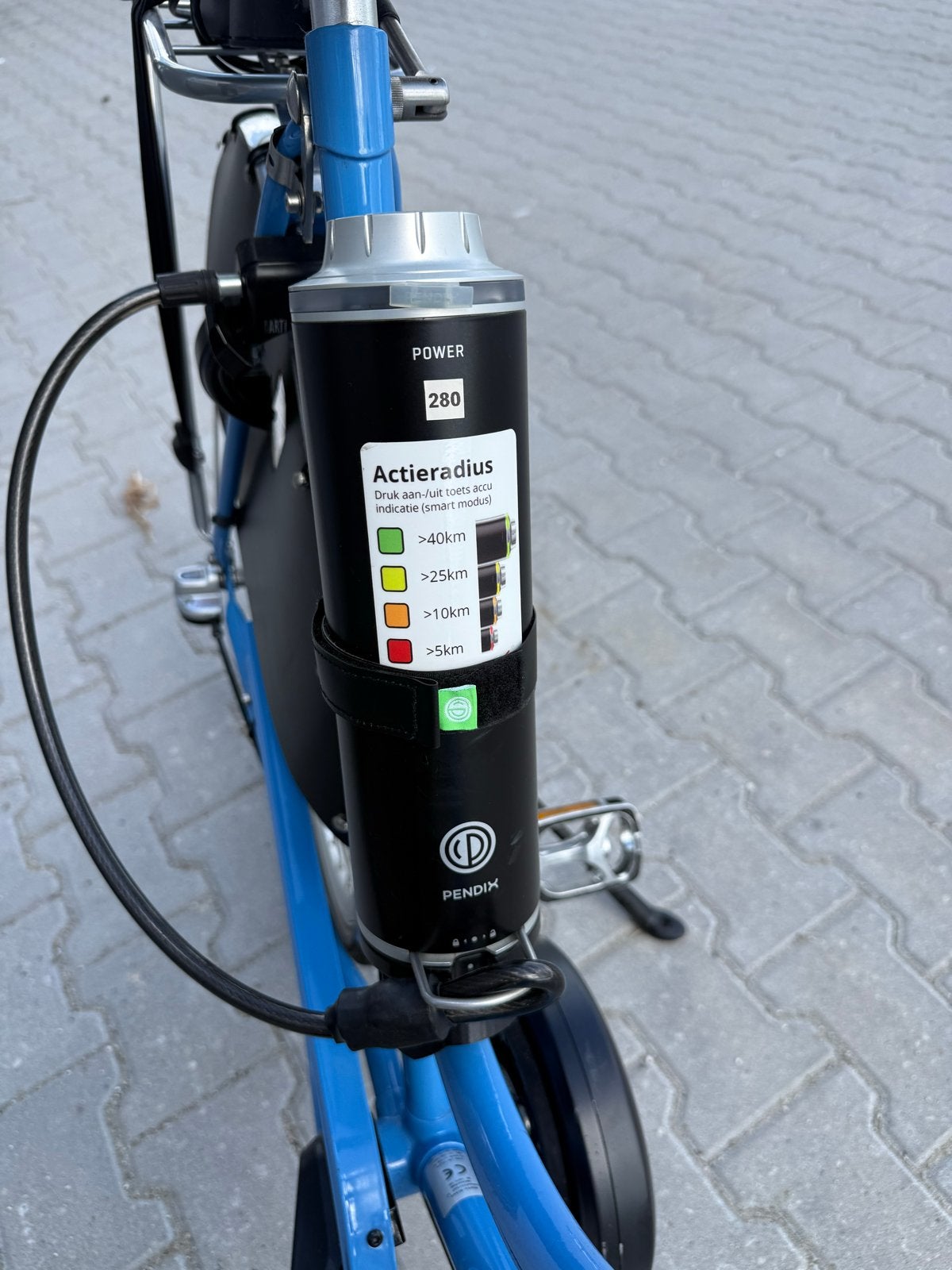 Blauwe damesfiets met Pendix e-bike ombouwset, Fietsen en Brommers, Elektrische fietsen, Gebruikt, Overige merken, 51 tot 55 cm