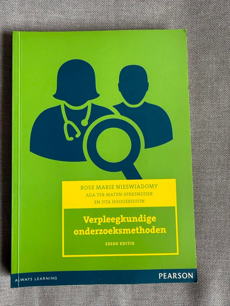 Verpleegkundige onderzoeksmethoden - Zesde editie, Boeken, Ophalen of Verzenden, Gamma, Zo goed als nieuw, HBO