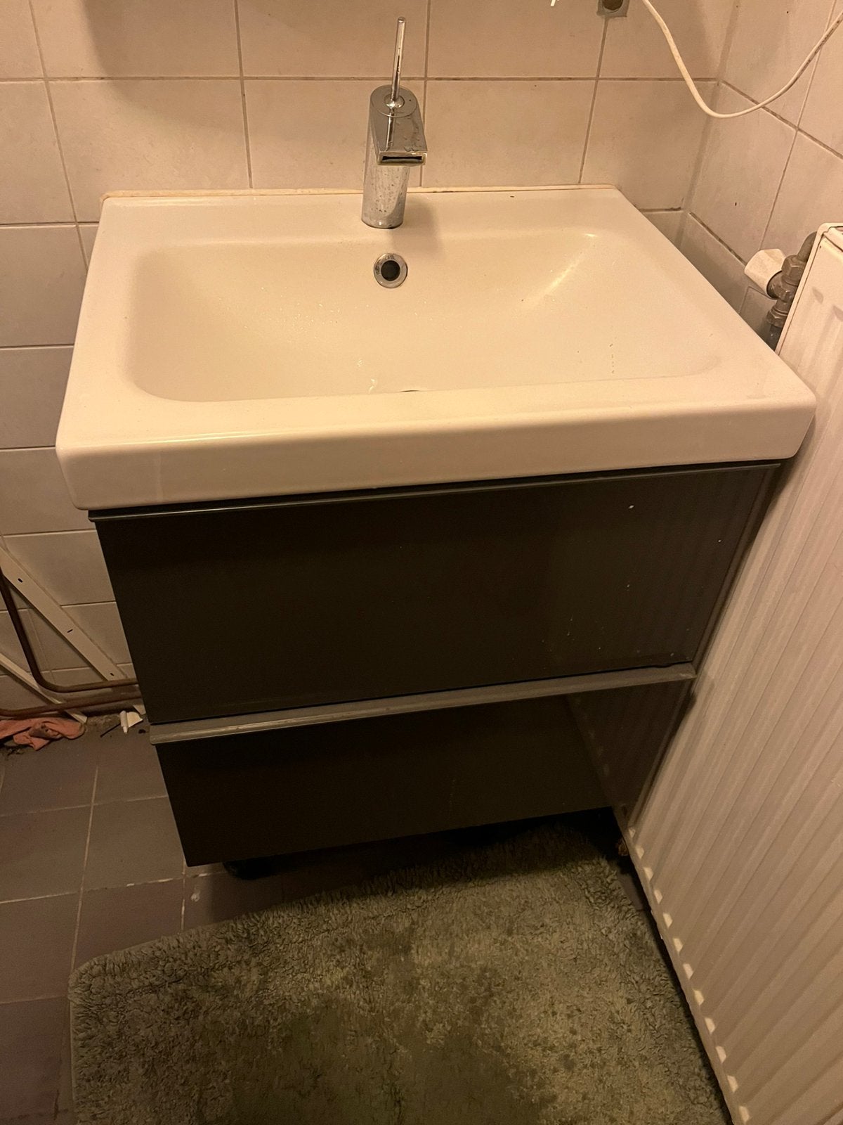 Antracieten Badkamermeubels Ikea + Hansa kraan, Ophalen, Gebruikt, 100 tot 150 cm, Overige typen