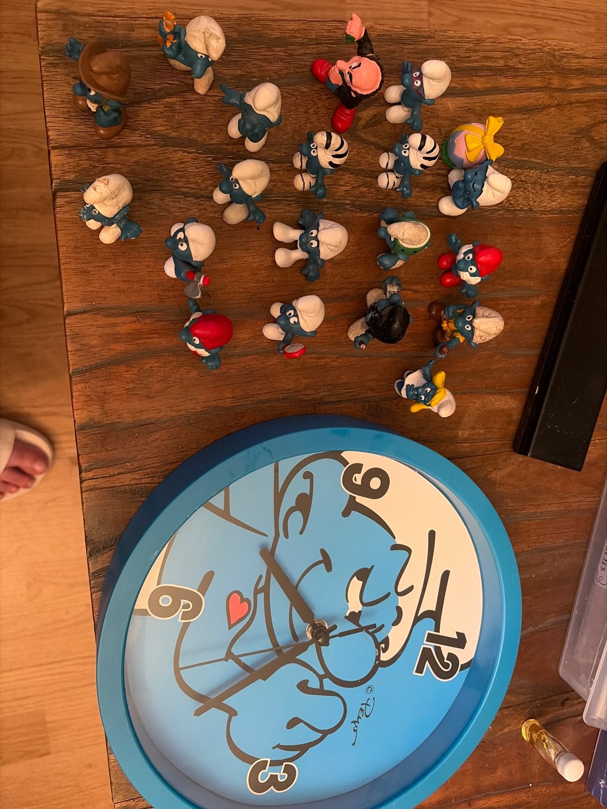 20 Smurfen beeldjes gesigneerd Peyo + Klok Smurf, Ophalen of Verzenden, Gebruikt, Verschillende Smurfen, Poppetje, Figuurtje of Knuffel