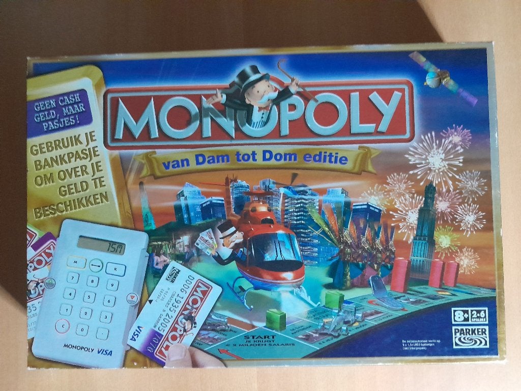 Monopoly Van Dam tot Dom editie van Parker ( izgs ), Vijf spelers of meer, Ophalen, Zo goed als nieuw, Parker