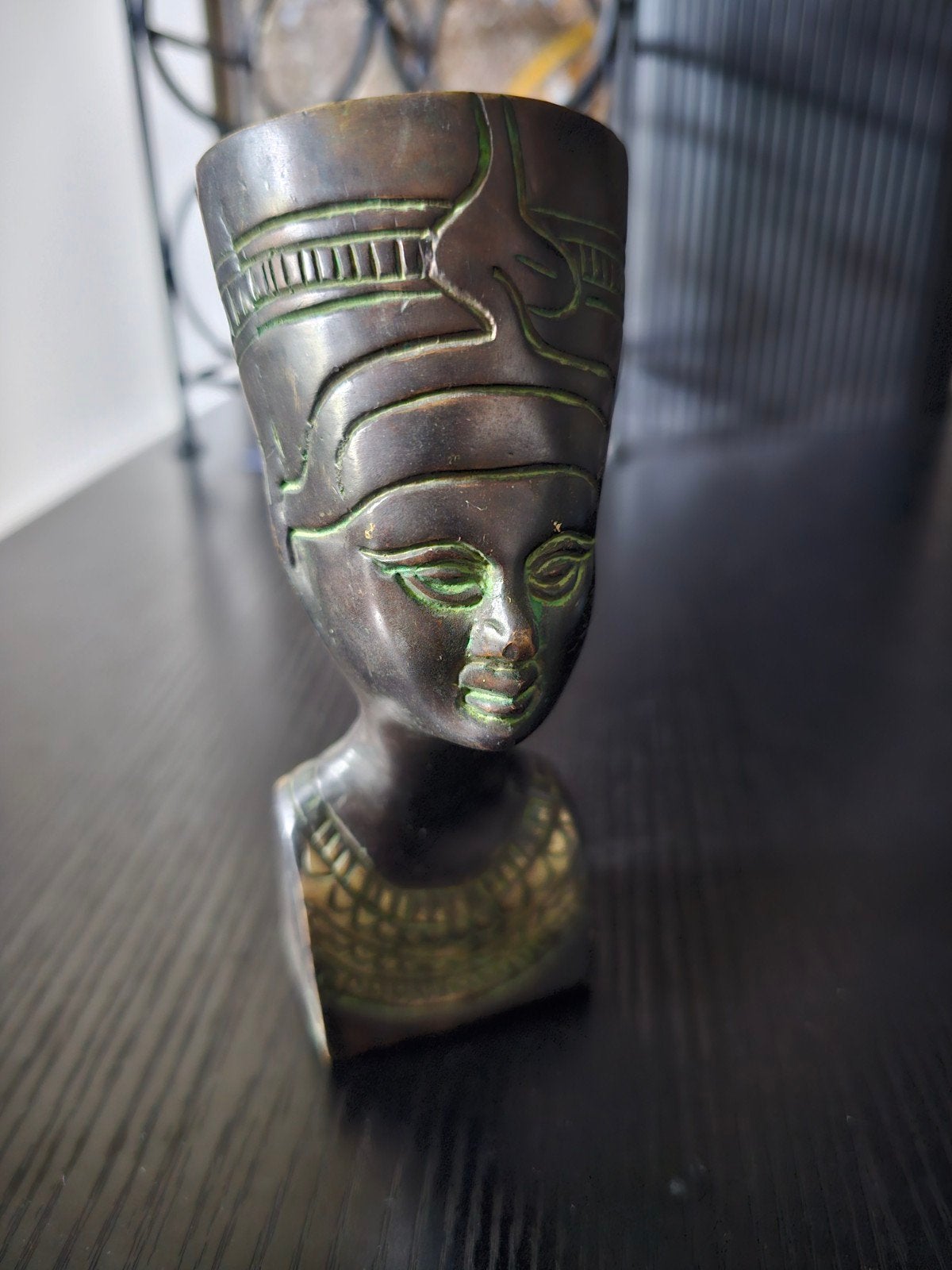 Bronzen Buste Nefertiti - Egyptische Kunst, Minder dan 20 cm, Buste, Ophalen of Verzenden, Gepatineerd
