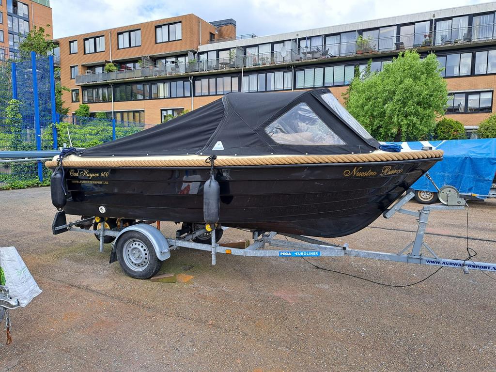 Oudhuijzer 460, Watersport en Boten, Sloepen, Gebruikt, Ophalen of Verzenden, Buitenboordmotor, Polyester