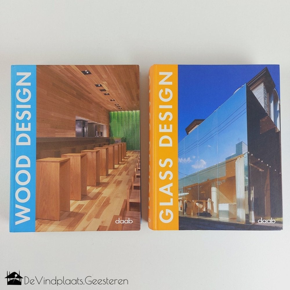 Glass Design & Wood Design - set van 2, Ophalen of Verzenden, Zo goed als nieuw, Overige onderwerpen