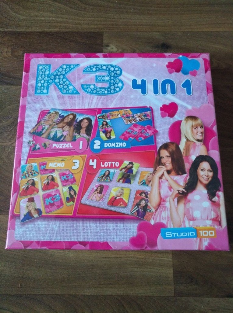 3 x bordspellen K3 - Puzzel, Domino, Memo en Lotto (Nieuw!), Een of twee spelers, Ophalen, Nieuw, Studio 100