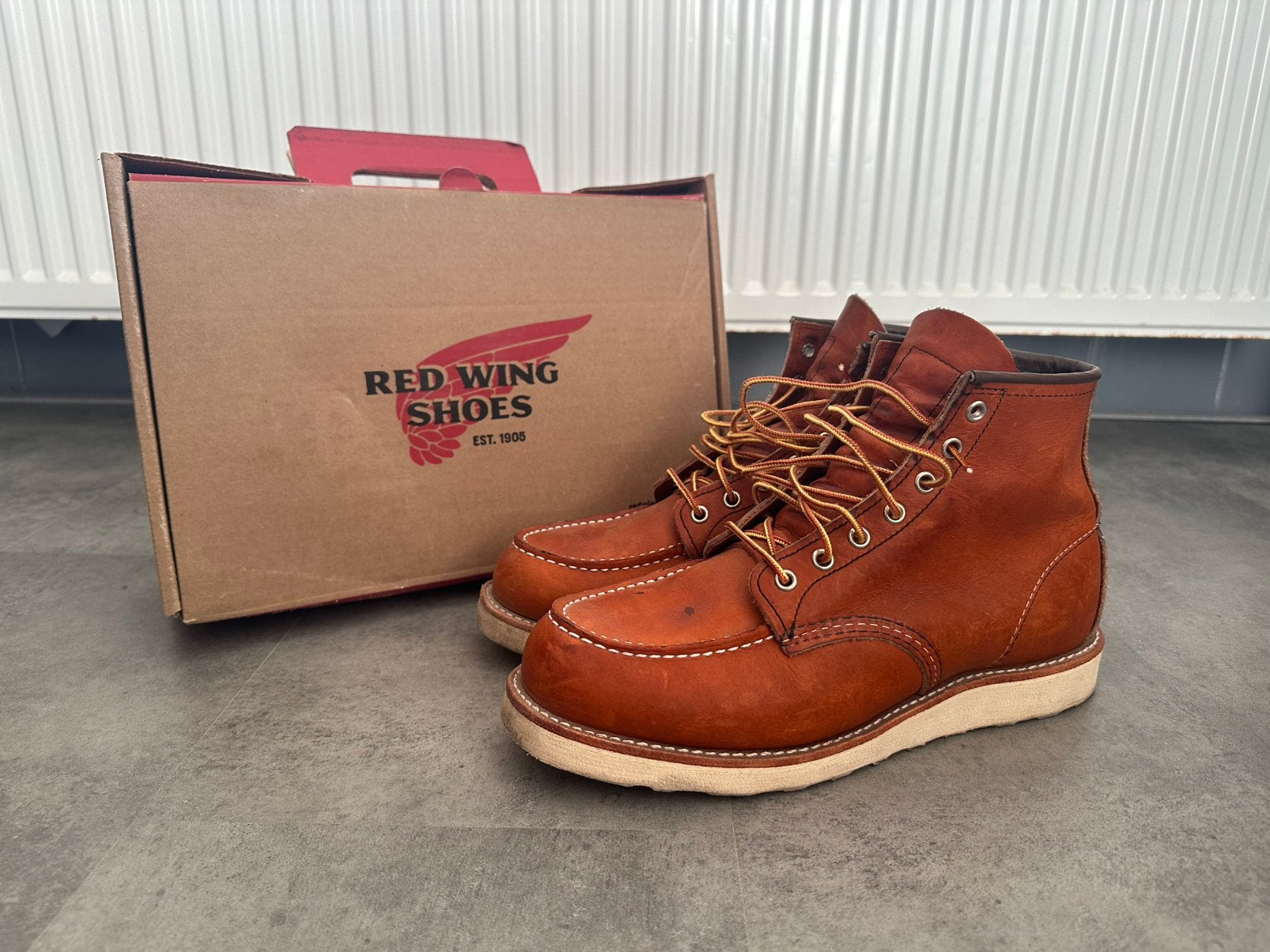 Red Wing Moc Toe 875 Oro Legacy - Maat 43/10D, Ophalen, Gedragen, Bruin, Boots