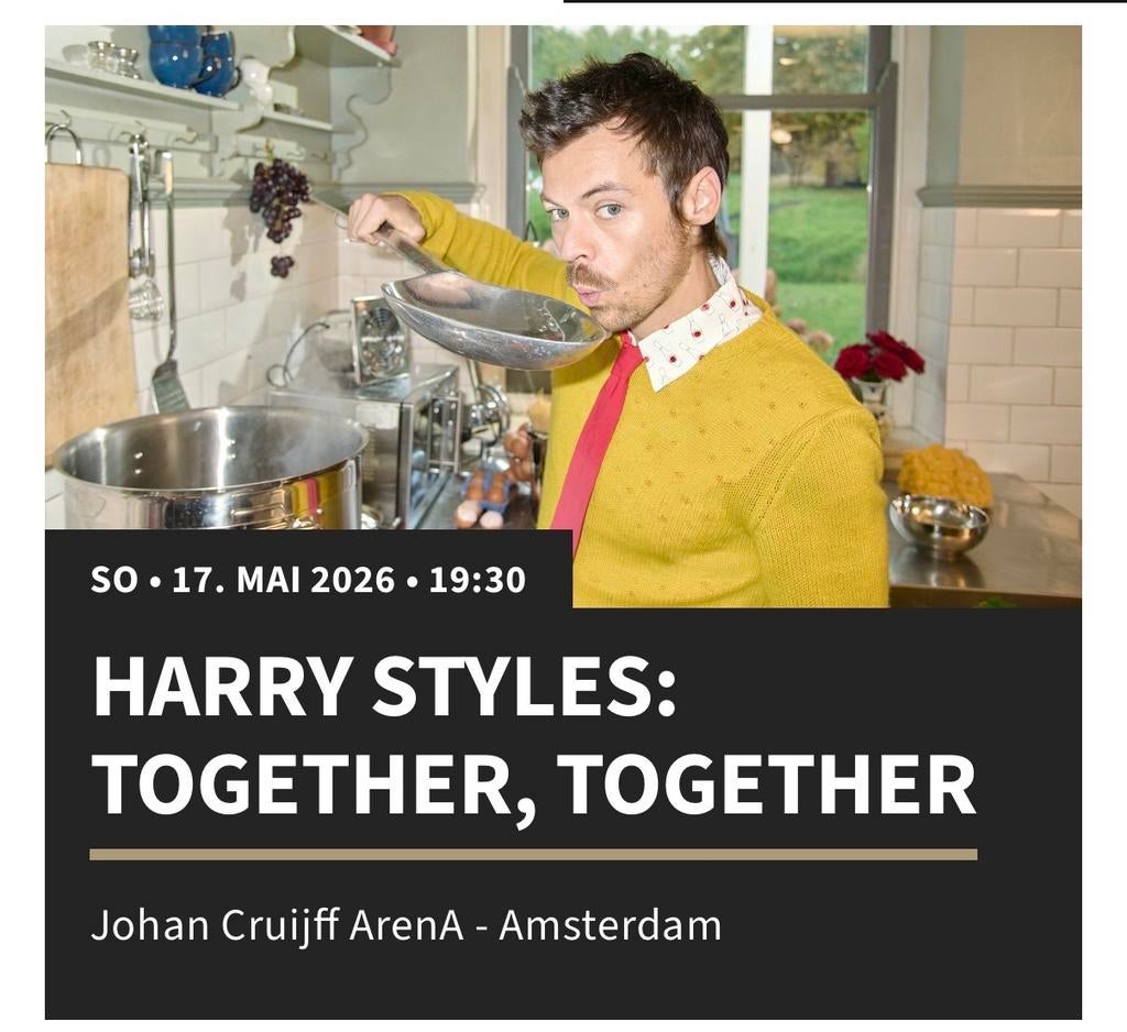 2x Harry Styles Amsterdam 17 May – Seats Together, Twee personen, Mei