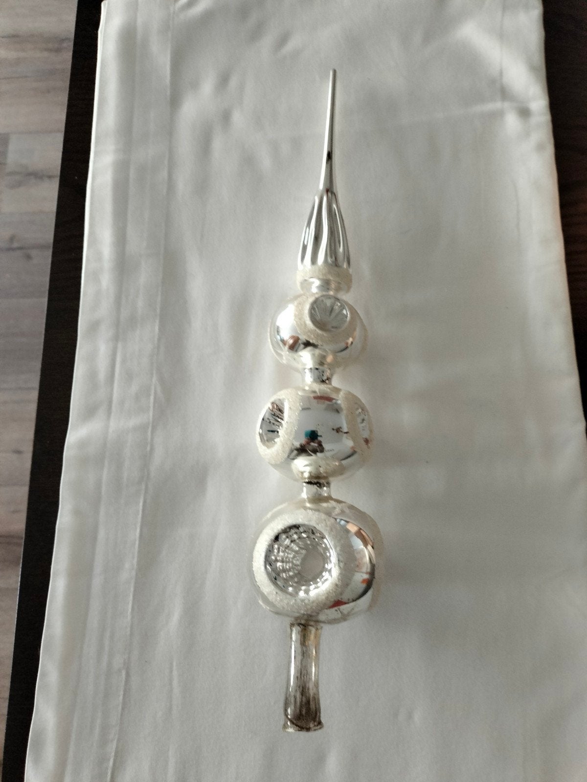Vintage zilveren piek voor de Kerstboom, Ophalen of Verzenden