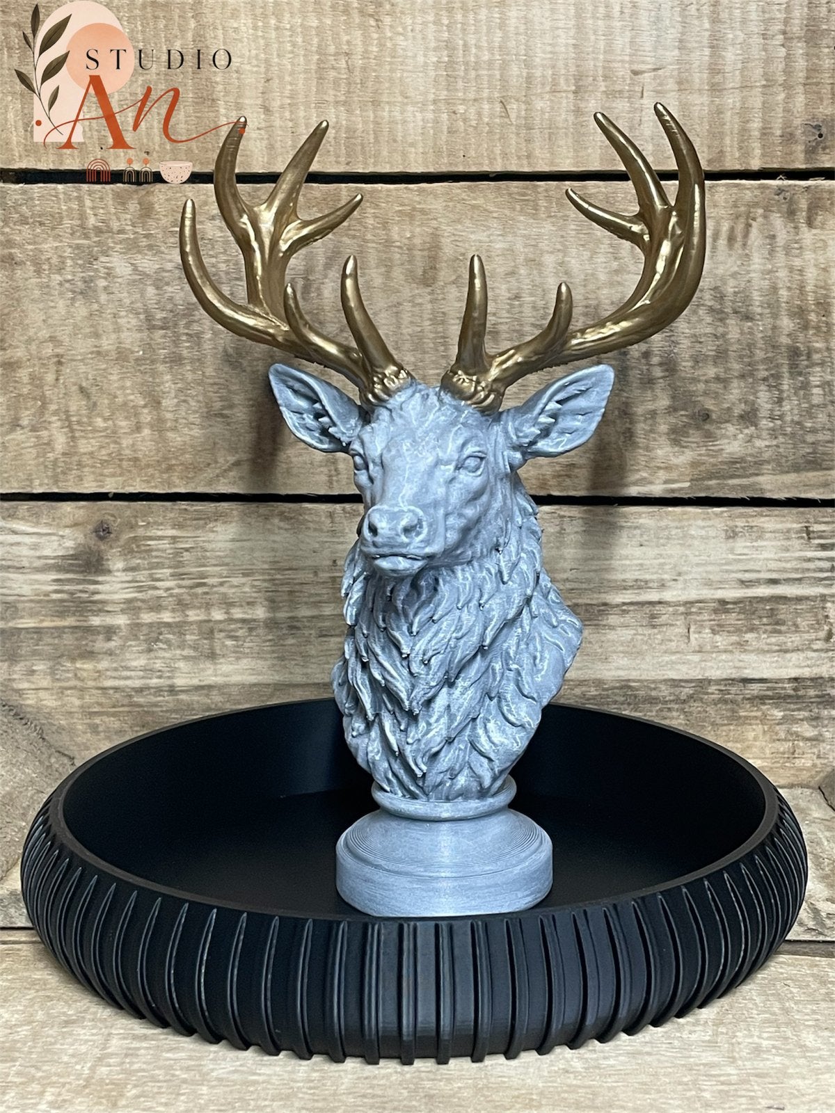 3D Geprint Edelhert Buste - Unieke Decoratie, Nieuw, Kunststof, Ophalen of Verzenden, Modern