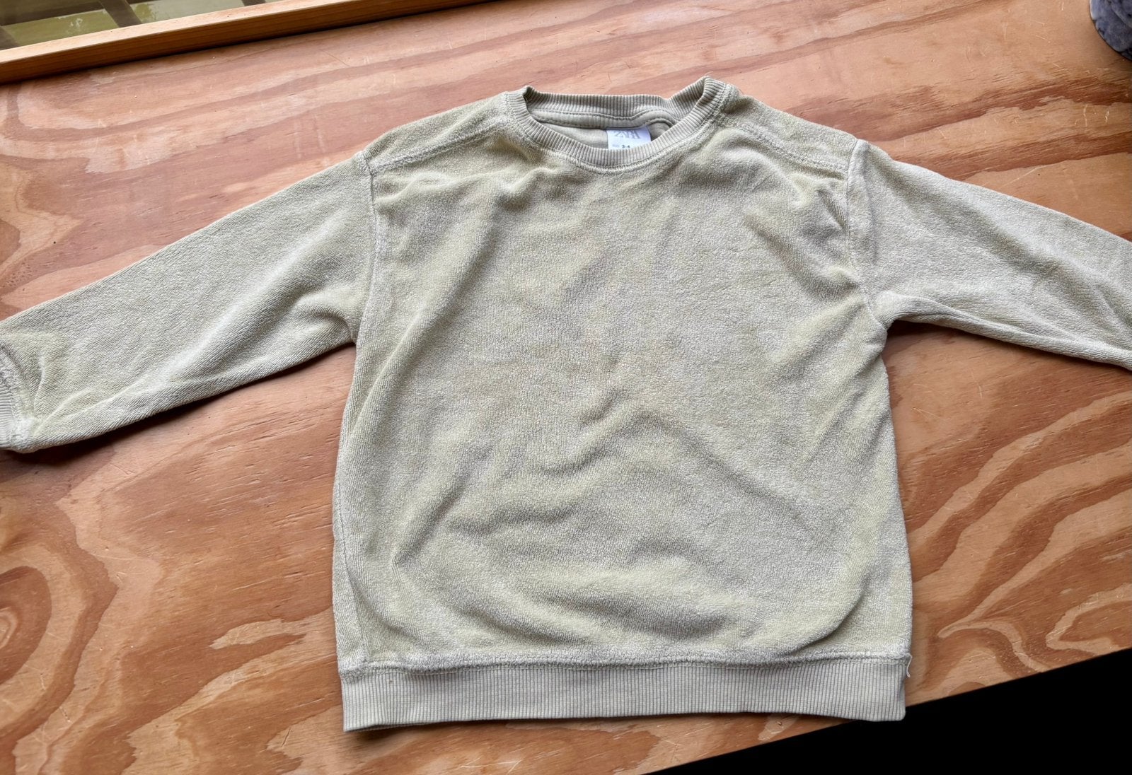 Zara badstof trui mt 104 zgan, Ophalen of Verzenden, Zo goed als nieuw, Jongen of Meisje, Trui of Vest