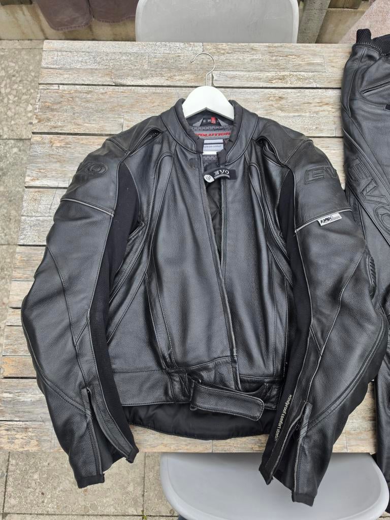 Evolution Leren Motorpak - Jas & Broek Maat 50 (Lang), Ophalen, Evolution, Tweedehands, Heren