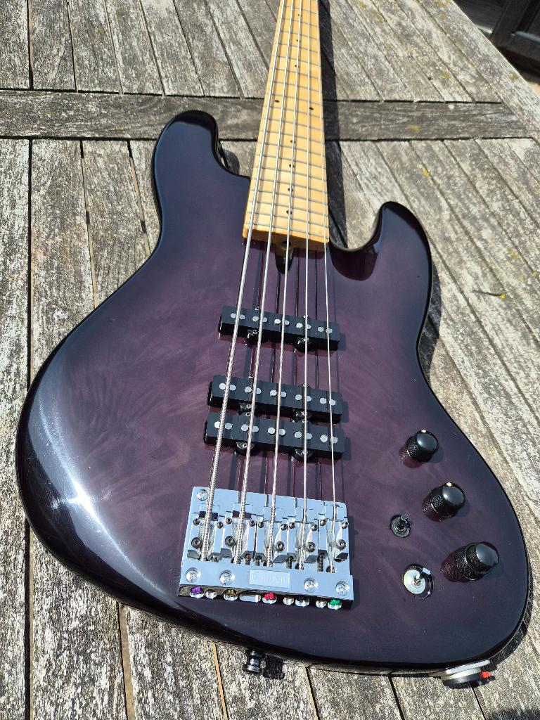 Franck Beliér Custom Jazz V 2005 (Handbuild), Gebruikt, 5-snarig, Ophalen, Elektrisch