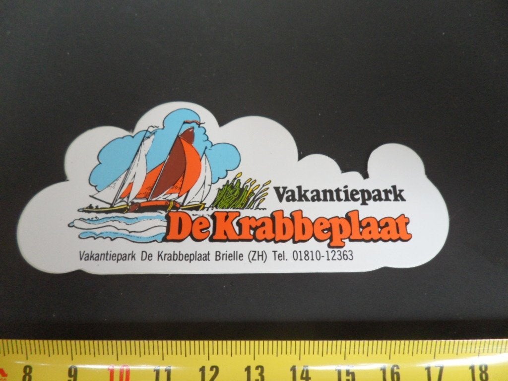 sticker Brielle (ZH)  DE KRABBEPLAAT  Vakantiepark, Ophalen of Verzenden, Zo goed als nieuw