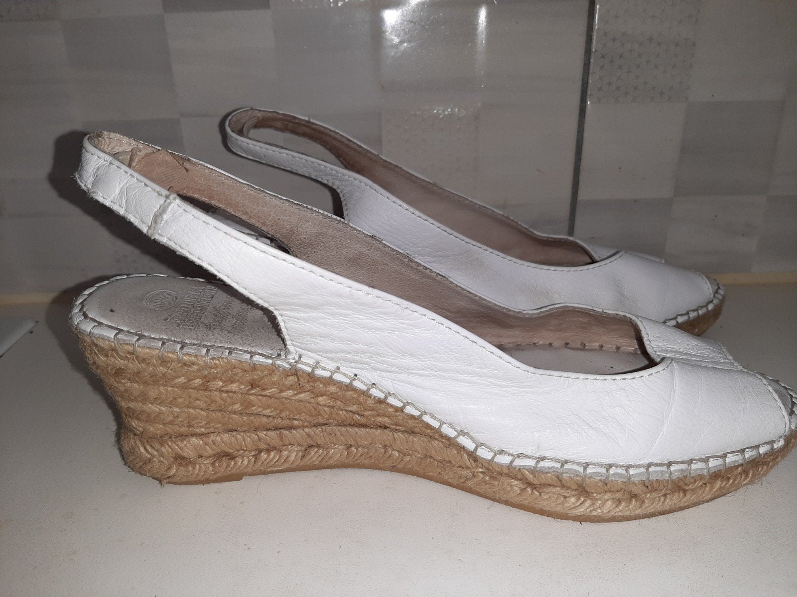 FRED DE LA BRETONIERE instappers, Kleding | Dames, Schoenen, Fred de la Bretoniere, Verzenden, Wit, Sandalen of Muiltjes