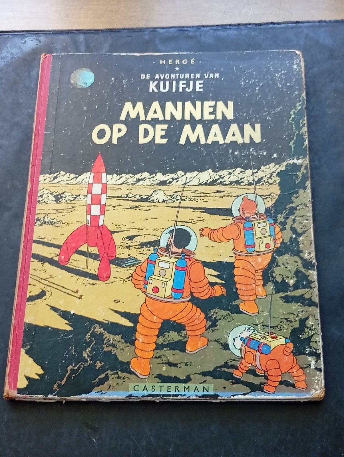 Kuifje:, Mannen op de Maan, complete HC, herdruk uit 1956!!, Eén stripboek, Ophalen of Verzenden, Gelezen