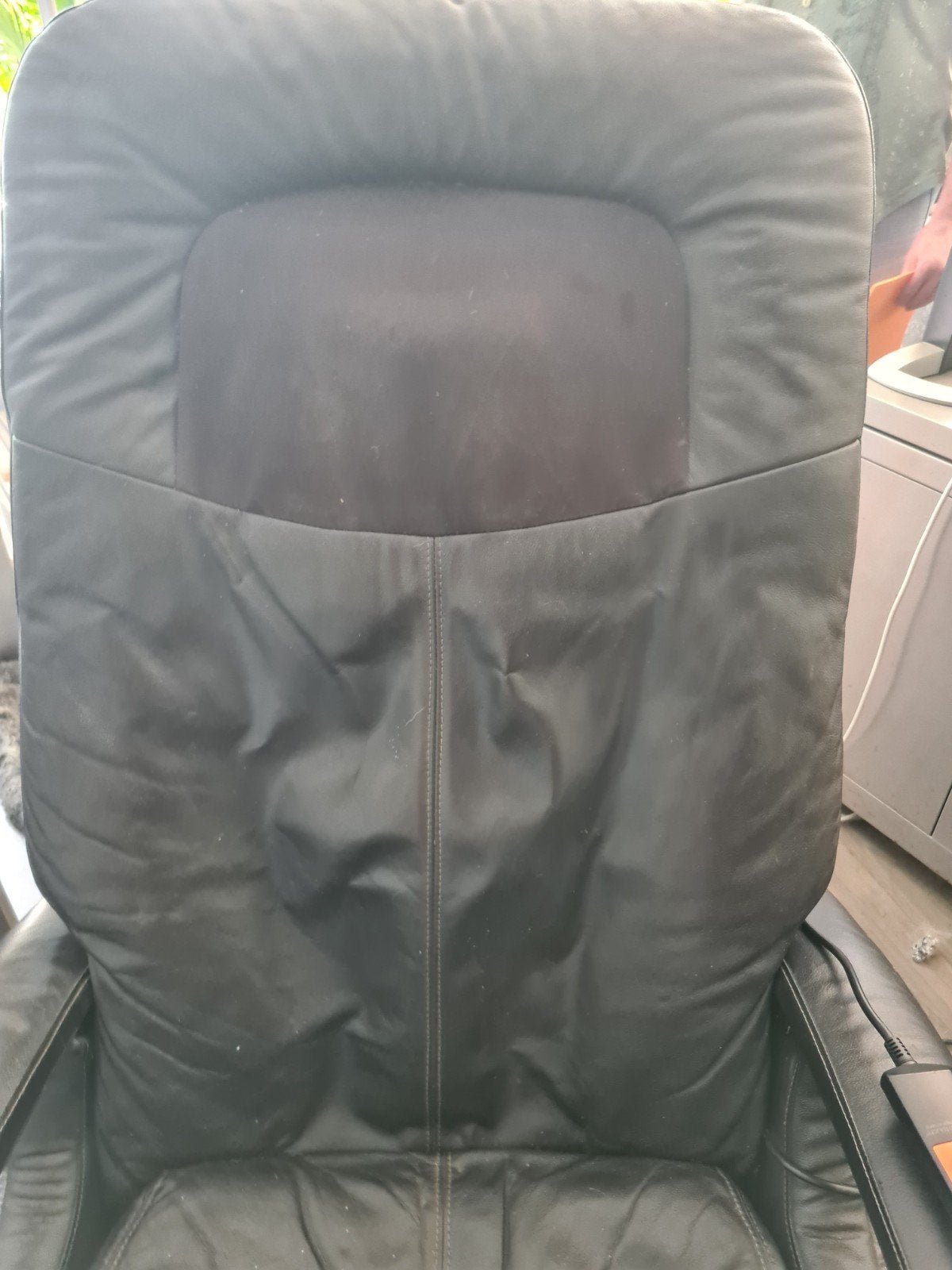 Human Touch Massage Stoel - Zwart Leer, Gebruikt, 100 tot 125 cm, Modern, Comfort, Leer