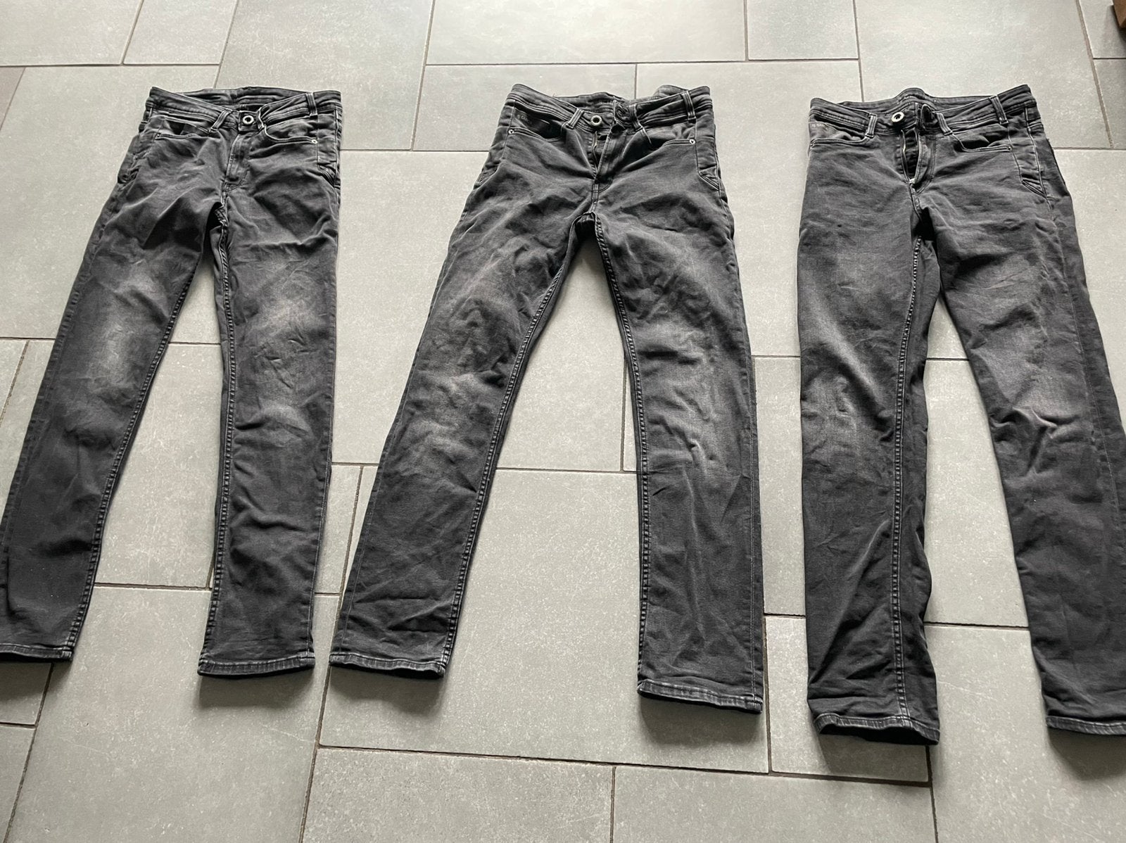 3x zwarte spijkerbroek Garcia Rocko Straighr Fit W29/L32, Ophalen of Verzenden, Zo goed als nieuw, Overige maten, Zwart