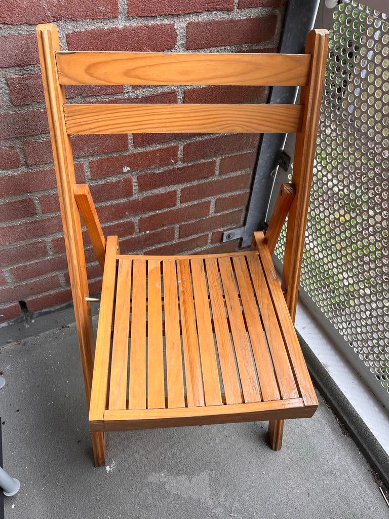 Houten inklapbare tuinstoel, Ophalen, Gebruikt, Hout, Inklapbaar