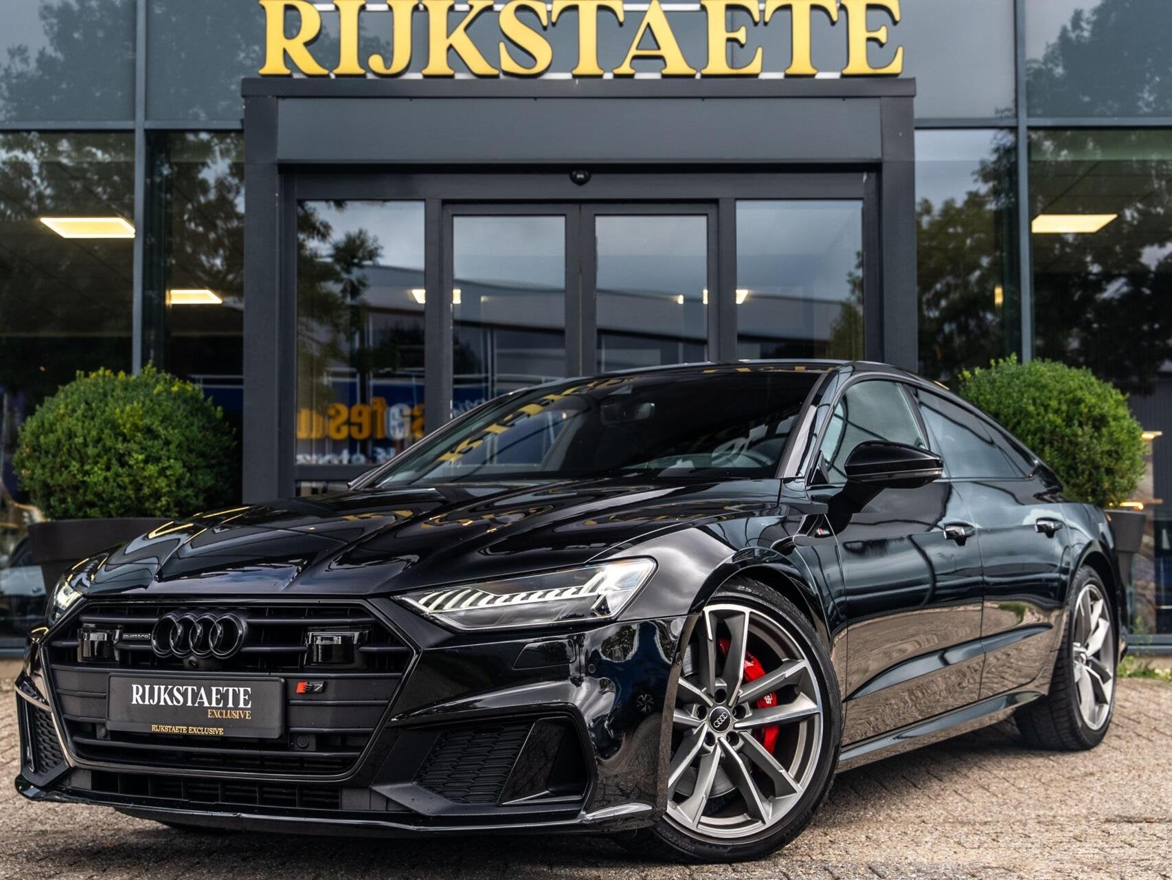 Audi A7 Sportback 50 TFSI e Quattro S-Line|B&O|360°|HUD|ACC, Auto's, Audi, Dealer onderhouden, Gebruikt, 4 cilinders, Zwart