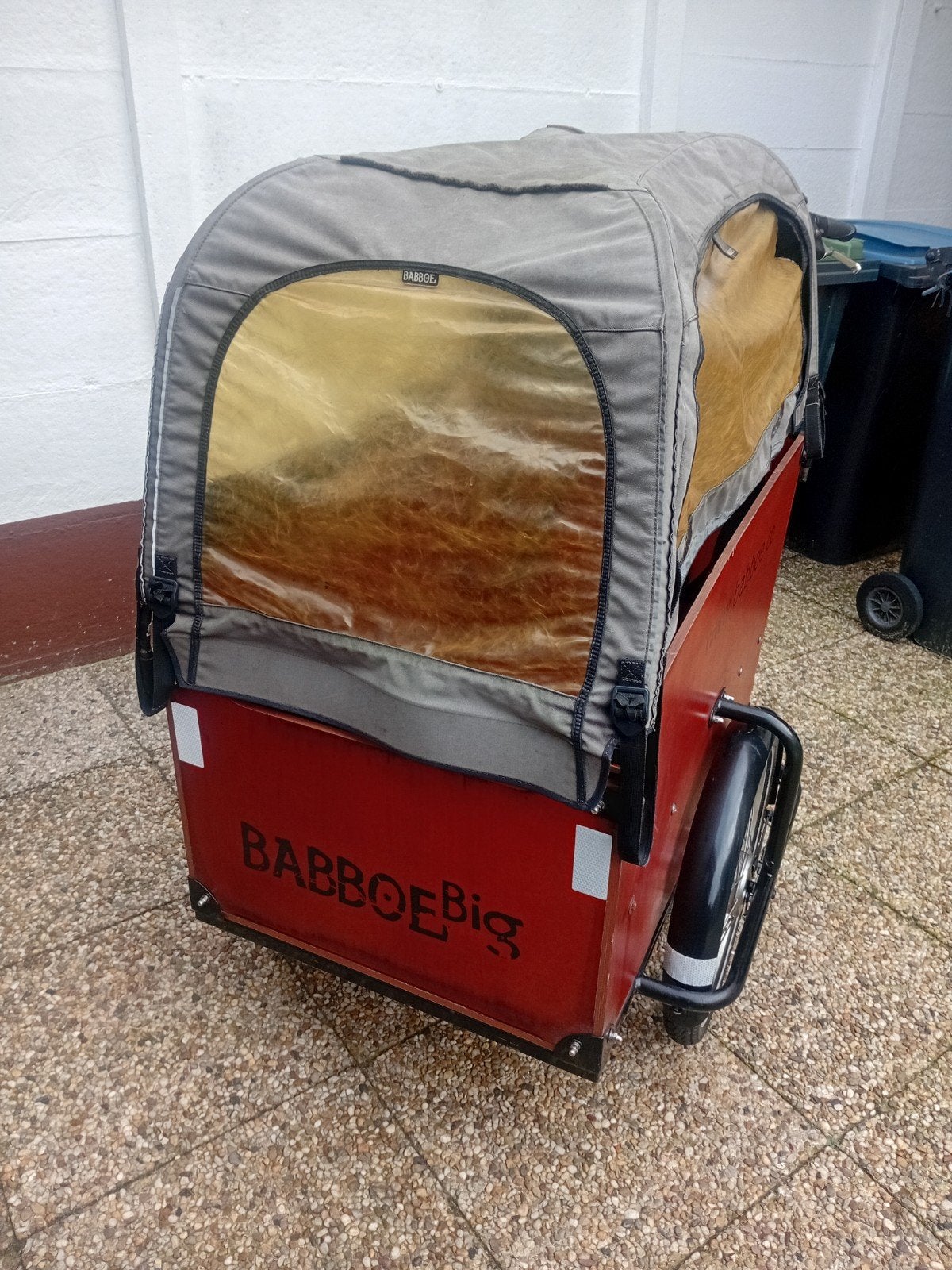 Babboe Big Bakfiets met Huif, Ophalen, Gebruikt, 4 kinderen of meer, Huif