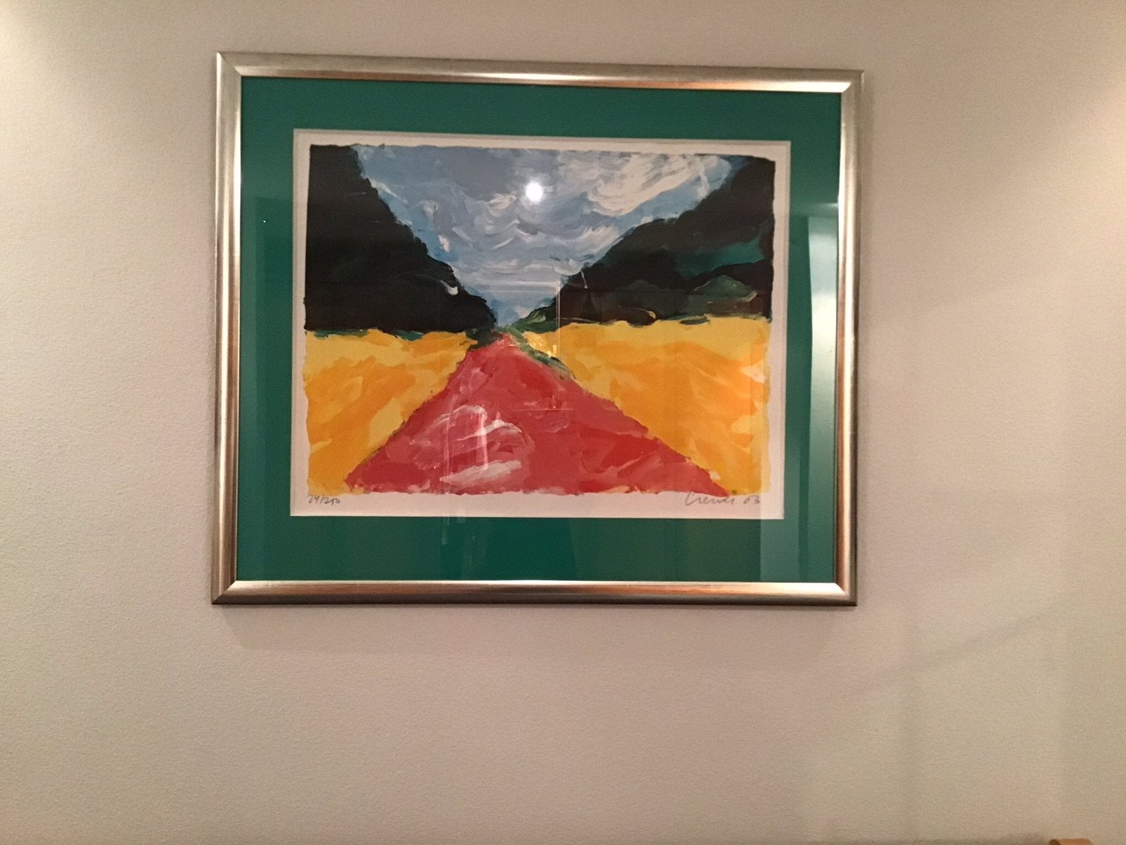 Jan Cremer  “De Horizon” grote zeefdruk uit 2003 € 395,00., Ophalen
