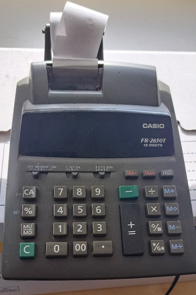 Casio FR-2650T calculator, Ophalen of Verzenden, Zo goed als nieuw