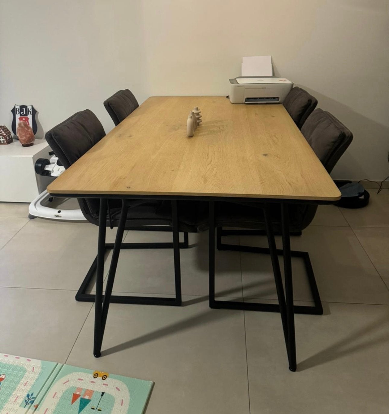 Eikenhouten eettafel van Eijerkamp - 180x100x78cm, Ophalen, Gebruikt, Eikenhout, 50 tot 100 cm