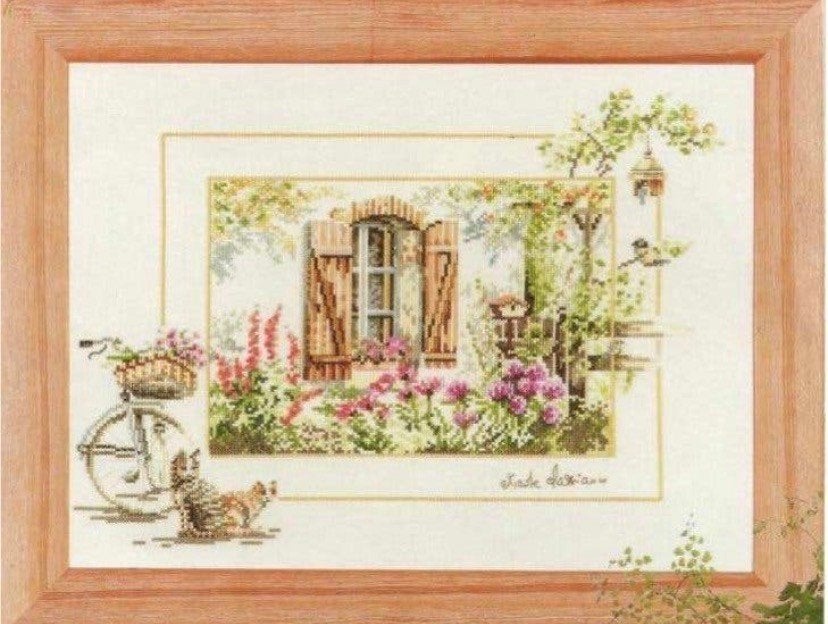 BORDUURPAKKET LANARTE VINTAGE WINDOW VIEW, Verzenden, Nieuw, Handborduren, Borduurpakket